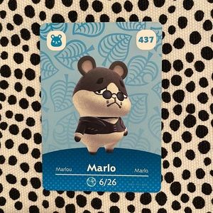 Genuine ACNH Marlo amiibo card